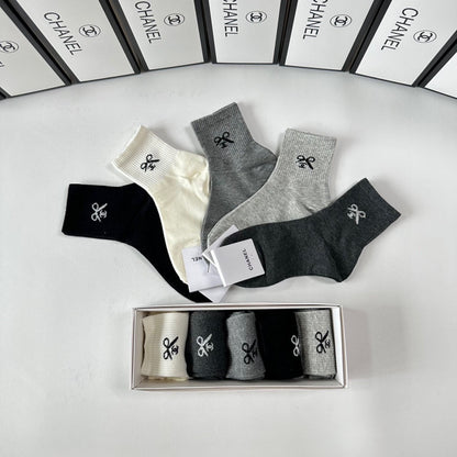 CHANEL LOW-CUT SOCKS 423834 (1 BOX)