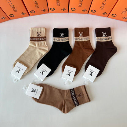 LOUIS VUITTON LOW-CUT SOCKS 425683 (1 BOX)