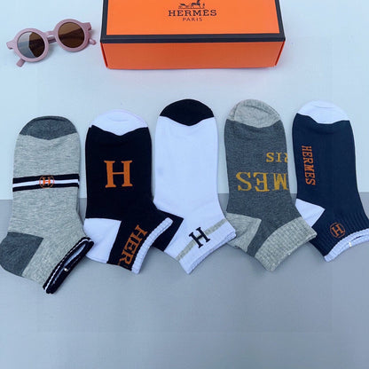 HERMES LOW-CUT SOCKS 140842 (1 BOX)