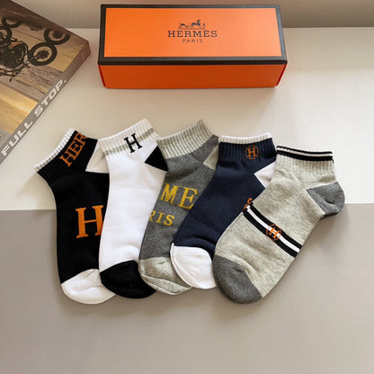 HERMES LOW-CUT SOCKS 188349 (1 BOX)