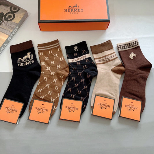 HERMES ANKLE SOCKS 381628 (1 BOX)