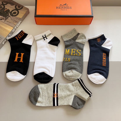 HERMES LOW-CUT SOCKS 386004 (1 BOX)