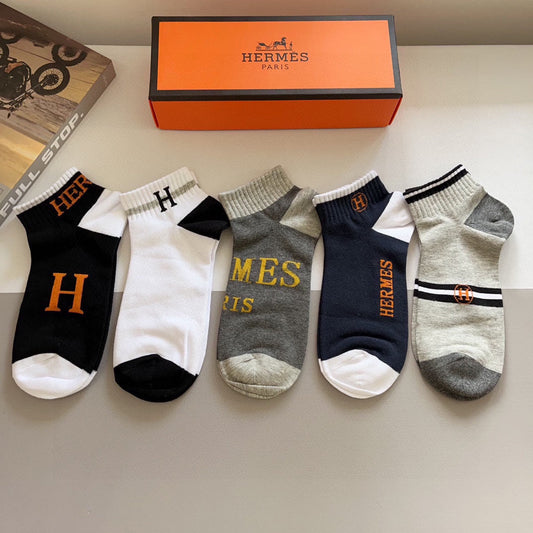 HERMES LOW-CUT SOCKS 386004 (1 BOX)