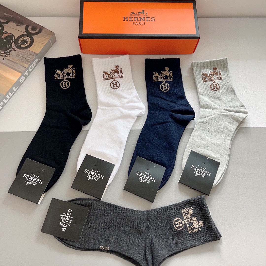 HERMES LOW-CUT SOCKS 393781 (1 BOX)