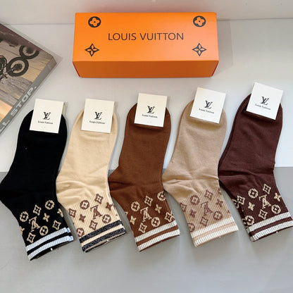 LOUIS VUITTON LOW-CUT SOCKS 411033 (1 BOX)