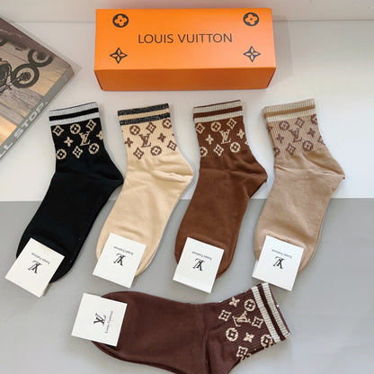 LOUIS VUITTON LOW-CUT SOCKS 411033 (1 BOX)
