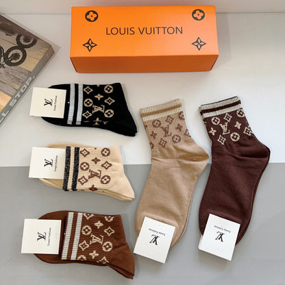LOUIS VUITTON LOW-CUT SOCKS 411033 (1 BOX)