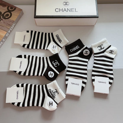 CHANEL ANKLE SOCKS 412639 ( 1 BOX )