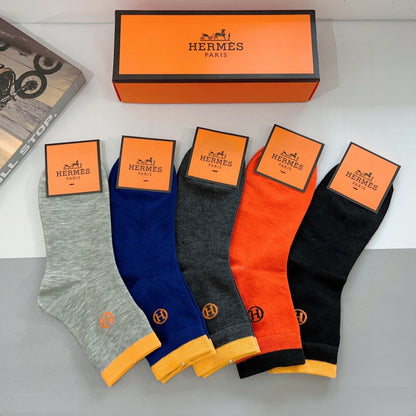 HERMES LOW-CUT SOCKS 417498 (1 BOX)