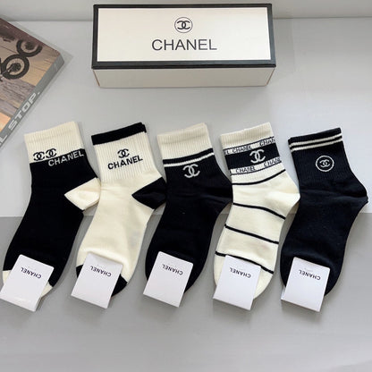 CHANEL LOW-CUT SOCKS 417503 ( 1 BOX )
