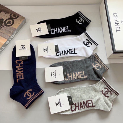 CHANEL LOW-CUT SOCKS 417508 (1 BOX )