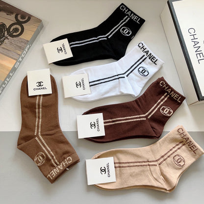 CHANEL LOW-CUT SOCKS 420795 (1 BOX)