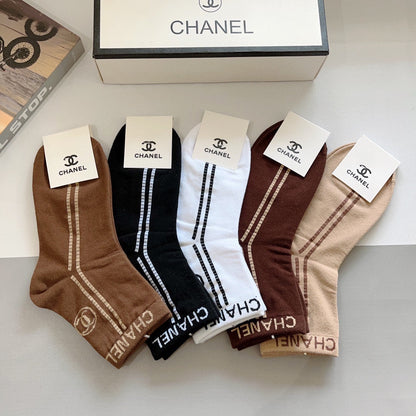 CHANEL LOW-CUT SOCKS 420795 (1 BOX)