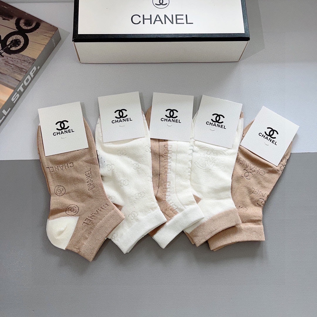 CHANEL LOW-CUT SOCKS 423762 (1 BOX)
