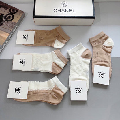 CHANEL LOW-CUT SOCKS 423762 (1 BOX)