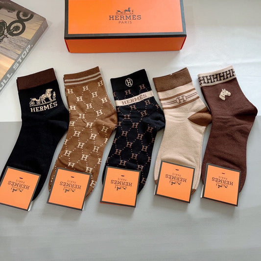 HERMES LOW-CUT SOCKS 423771 (1 BOX)