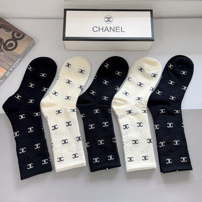 CHANEL CREW SOCKS 423777 (1 BOX)