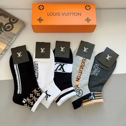 LOUIS VUITTON LOW-CUT SOCKS 425647 (1 BOX)