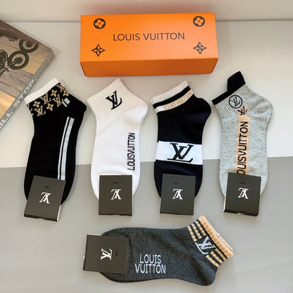 LOUIS VUITTON LOW-CUT SOCKS 425647 (1 BOX)