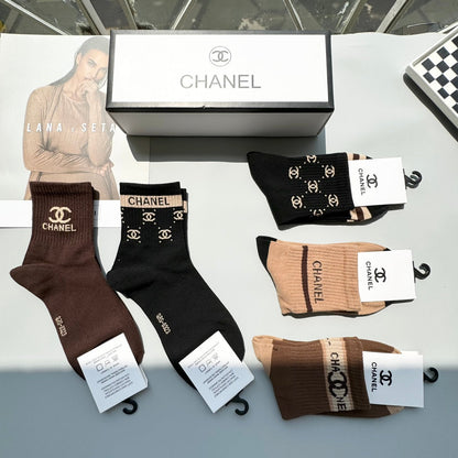 CHANEL LOW-CUT SOCKS 409458 ( 1 BOX )
