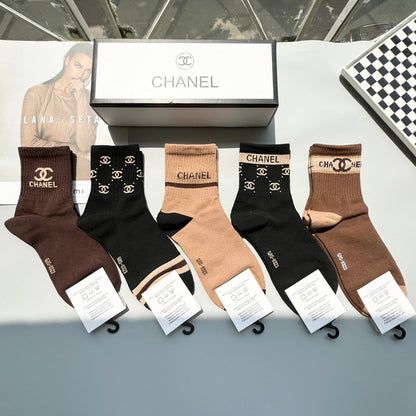 CHANEL LOW-CUT SOCKS 409458 ( 1 BOX )