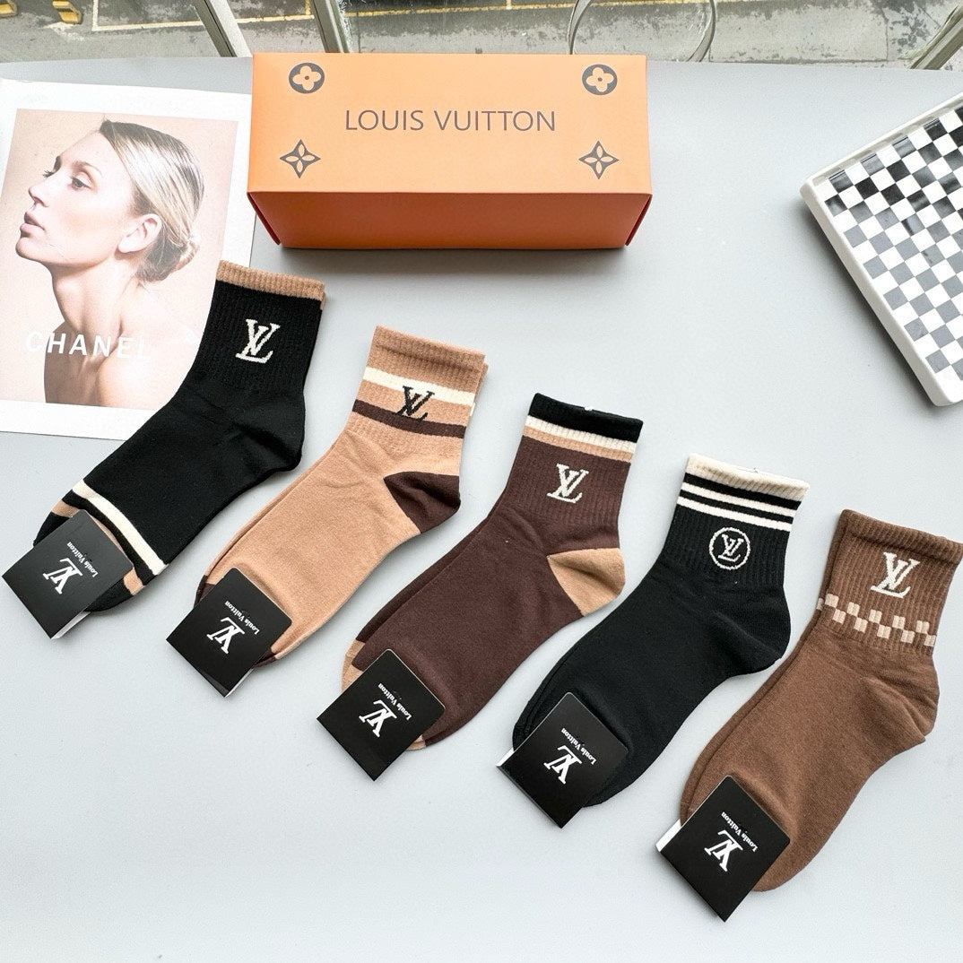 LOUIS VUITTON LOW-CUT SOCKS 412573 (1 BOX)