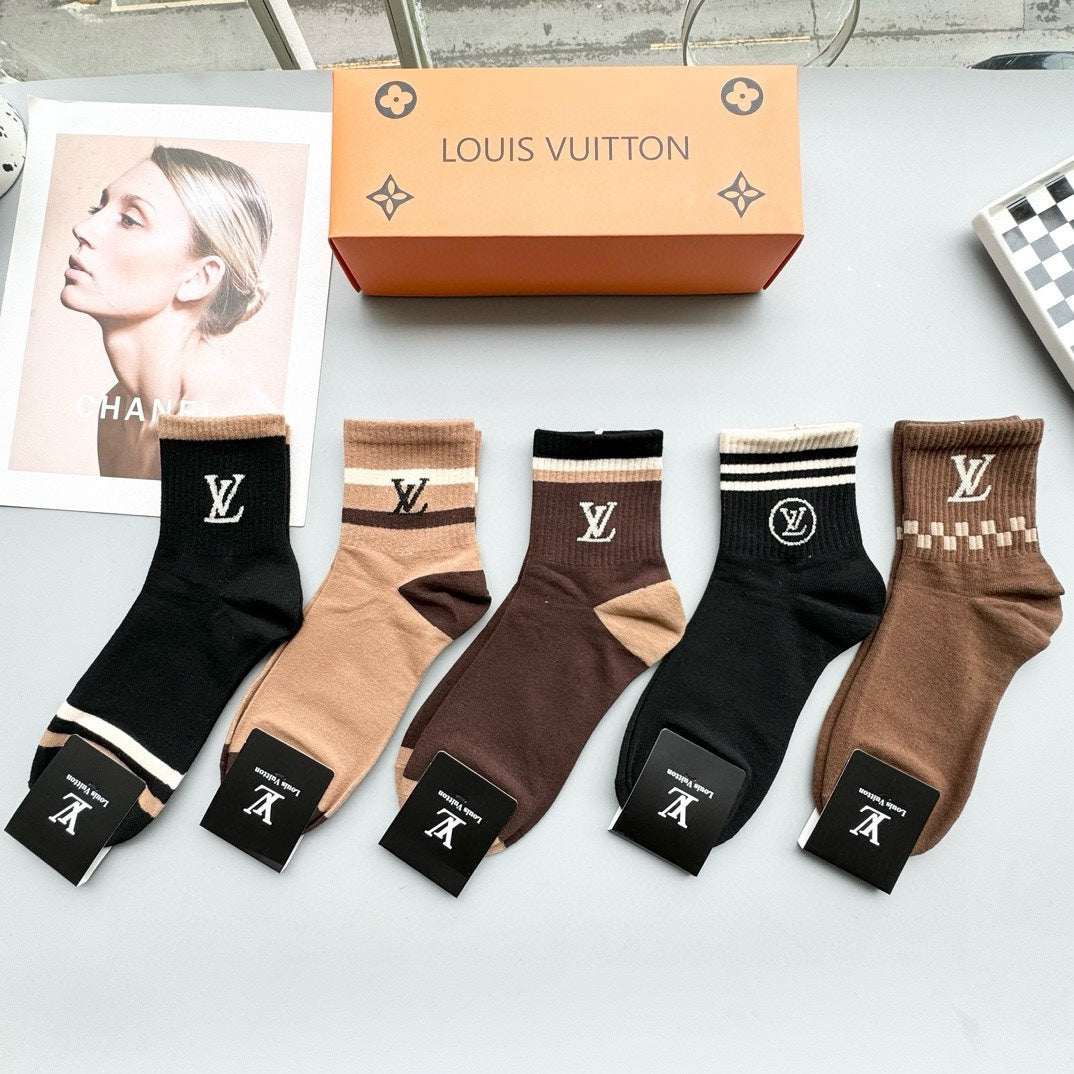 LOUIS VUITTON LOW-CUT SOCKS 412573 (1 BOX)