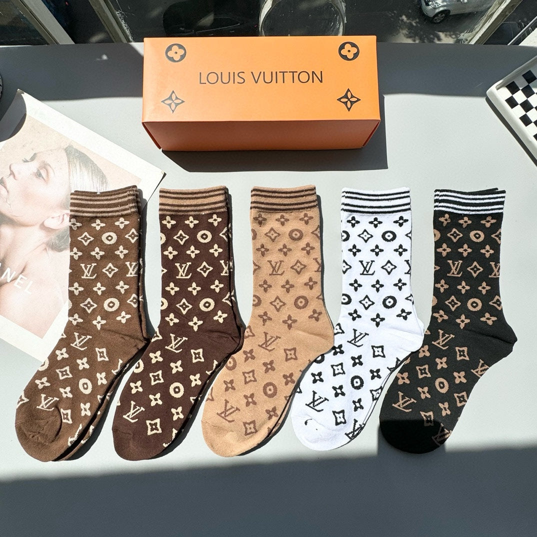 LOUIS VUITTON CREW SOCKS 412575 (1 BOX)