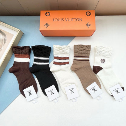 LOUIS VUITTON LOW-CUT SOCKS 414495 (1 BOX)