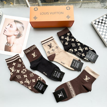 LOUIS VUITTON LOW-CUT SOCKS 414511 (1 BOX)