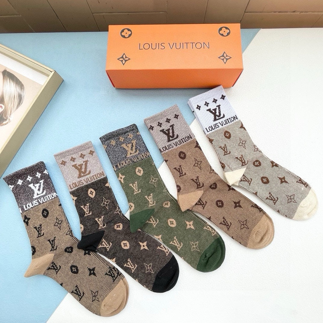 LOUIS VUITTON CREW SOCKS 417386(1 BOX)