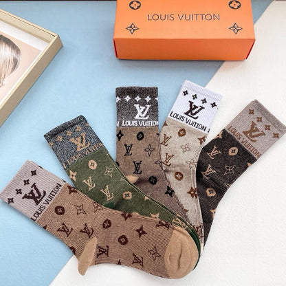 LOUIS VUITTON CREW SOCKS 417386(1 BOX)