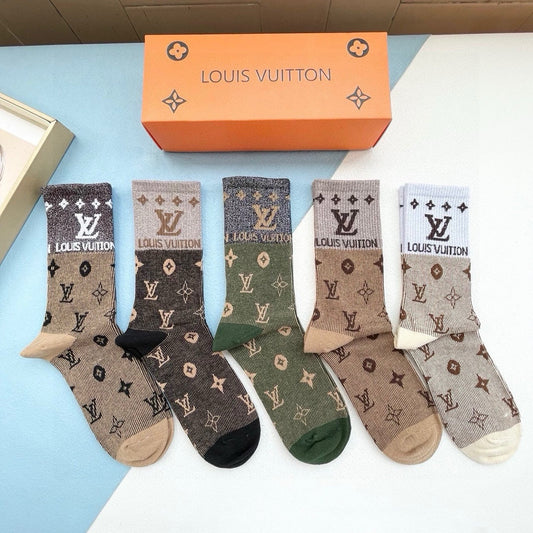 LOUIS VUITTON CREW SOCKS 417386(1 BOX)