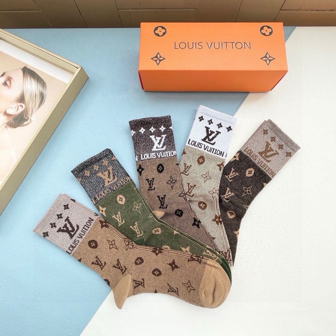 LOUIS VUITTON CREW SOCKS 417386(1 BOX)