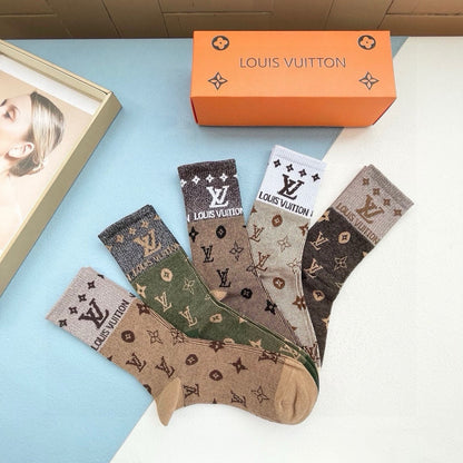 LOUIS VUITTON CREW SOCKS 417386(1 BOX)