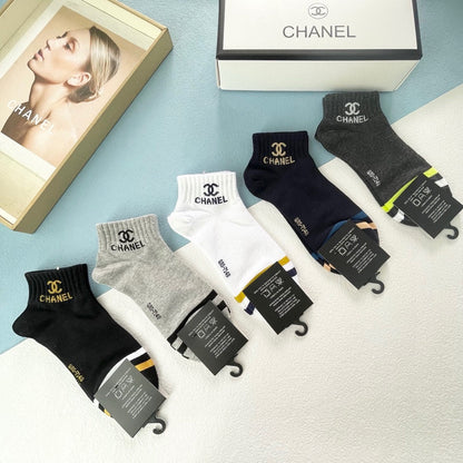 CHANEL LOW-CUT SOCKS 417401 ( 1 BOX )