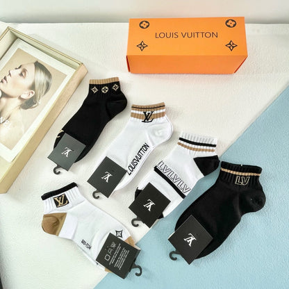 LOUIS VUITTON LOW-CUT SOCKS 418953 (1 BOX)