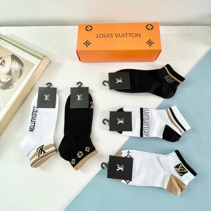 LOUIS VUITTON LOW-CUT SOCKS 418953 (1 BOX)