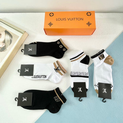 LOUIS VUITTON LOW-CUT SOCKS 418953 (1 BOX)