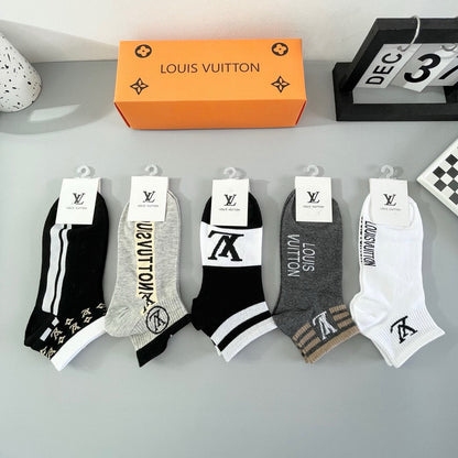 LOUIS VUITTON LOW-CUT SOCKS 420712 (1 BOX)