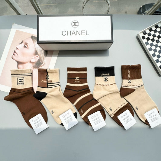 CHANEL LOW-CUT SOCKS 423898 (1 BOX)