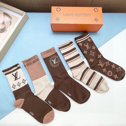 LOUIS VUITTON CREW SOCKS 423918 (1 BOX)