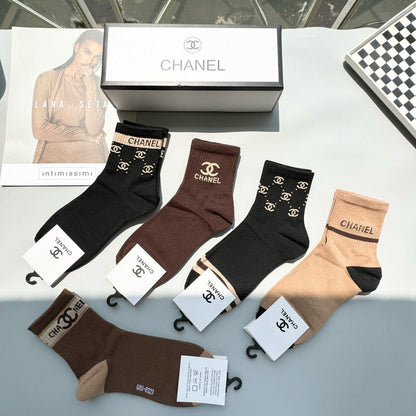 CHANEL ANKLE SOCKS 423689 (1 BOX)