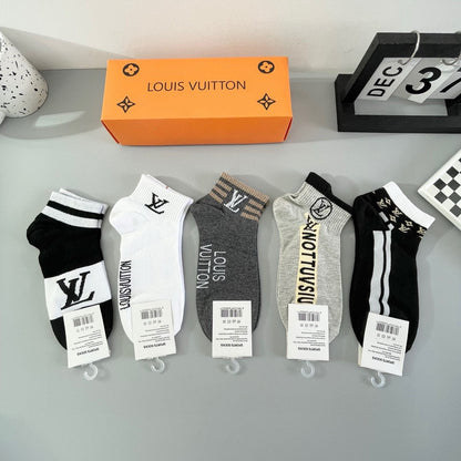 LOUIS VUITTON LOW-CUT SOCKS 425567 (1 BOX)