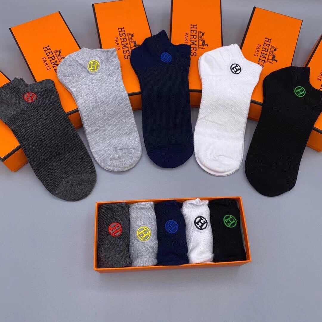 HERMES LOW-CUT SOCKS 102666 (1 BOX)