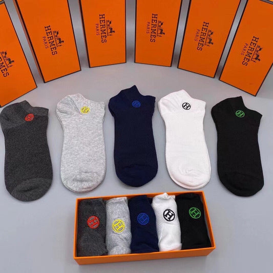 HERMES LOW-CUT SOCKS 102666 (1 BOX)