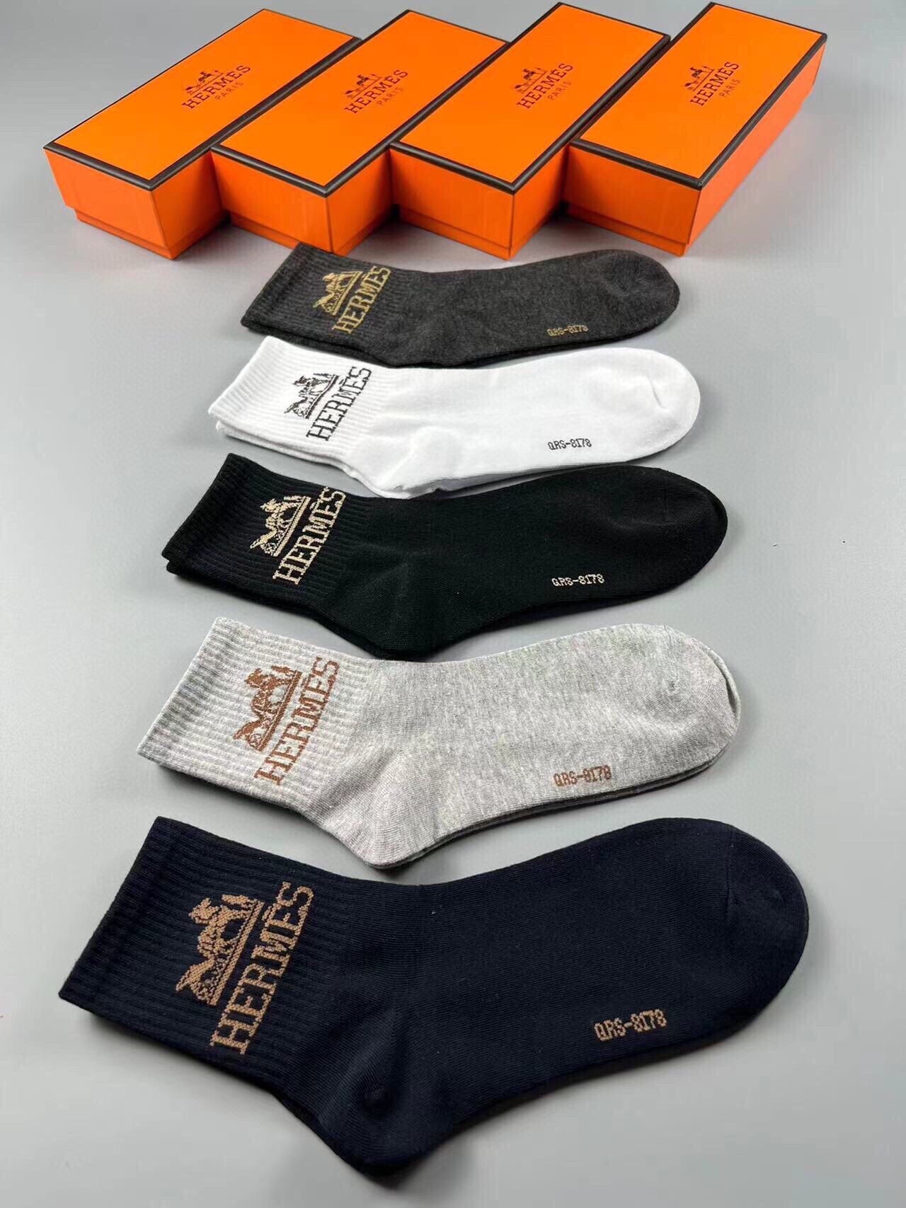 HERMES LOW-CUT SOCKS 282996 (1 BOX)