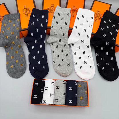 HERMES LOW-CUT SOCKS 406382 (1 BOX)