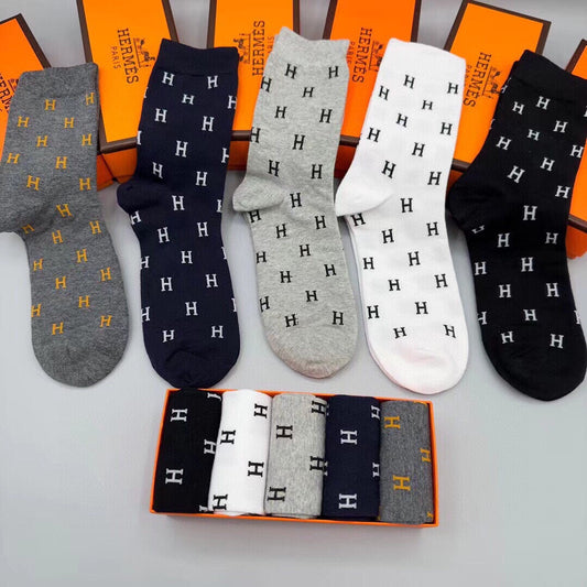 HERMES LOW-CUT SOCKS 406382 (1 BOX)