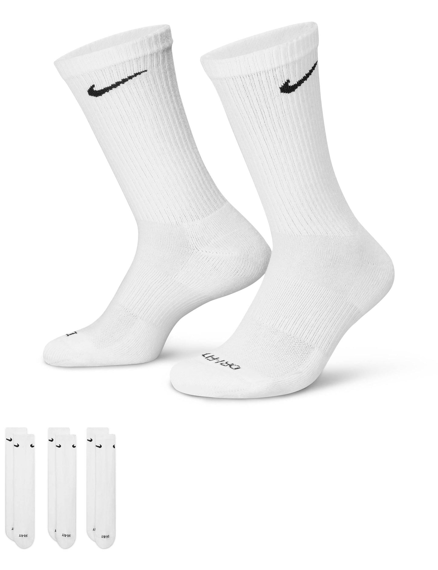 Everyday Plus Cushioned Socks (3 Pairs) - White